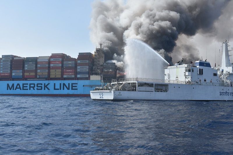 containership fire maersk honam