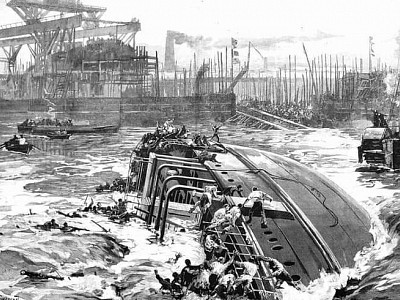 DAPHNE, a launch which went disastrously wrong on July 3rd 1883.