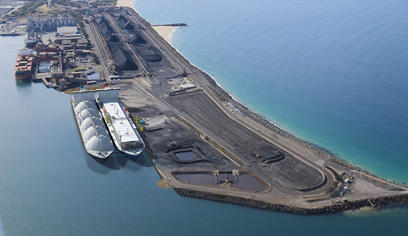 Illustration of the new 250 million Port Kembla gas terminal2