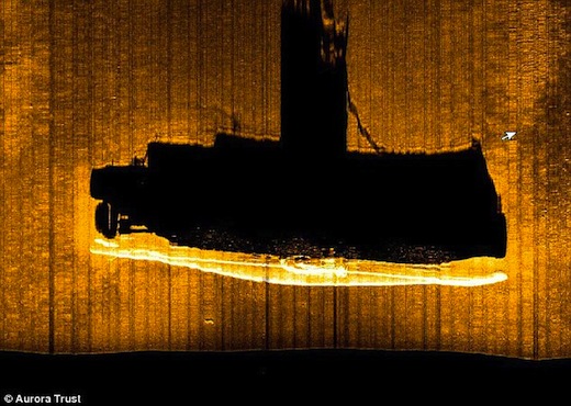 HMS Olympus-sonar image (c) Aurora Trust
