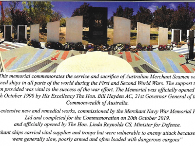 32nd ANNUAL MERCHANT NAVY SERVICE - CANBERRA