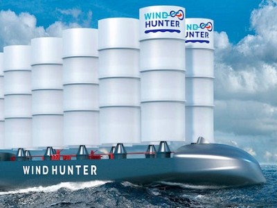 Wind Hunter: MOL to start building wind-sail-fitted hydrogen-producing ship in 2024